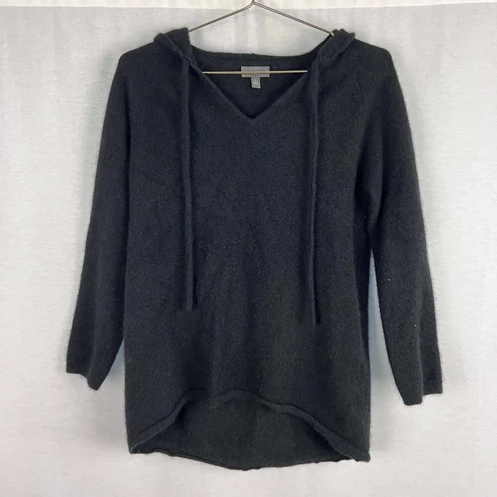 The Limited Sweater Black Cashmere Hooded Pullover Quiet Luxury Minimalist Basic